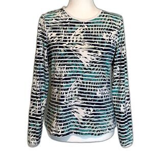 Hang Ten long sleeve swim quick dry UPF shirt zipper pocket Size Small - NWOT